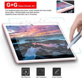 img 1 attached to 📱 Octa Core Android Tablet with Keyboard 2-in-1, 10-inch 1920 x 1200 IPS FHD, 4GB RAM + 64GB ROM/256GB Expandable, 8000mAh, Type-C, Bluetooth, OTG, WiFi, Dual SIM (Pink)