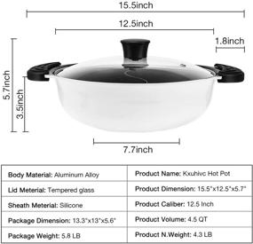 img 3 attached to 🍲 Versatile 4.5 Quart Hot Pot with Induction Cooker Compatibility – Perfect for Home Parties and Family Gatherings!