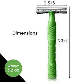 img 2 attached to BarberUpp Razor for Men - Long Handle Brass Safety Razor with Free Styptic Sticks and Astra Razor Blades - Perfect Addition to Your Safety Razor Kit