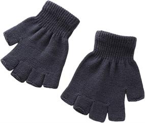 img 2 attached to 🧤 Cozy Knitted Finger Mittens Typing Gloves: Must-Have Boys' Accessories for Cold Weather