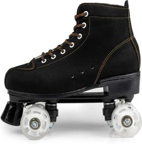 img 1 attached to Shiny Speed Women's Roller Skates - Ideal for Indoors and Outdoors with Gift