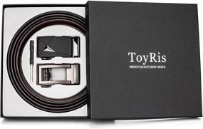 img 1 attached to 👔 Premium Leather Ratchet Automatic Men's Belt: Adjustable and Stylish ToyRis Accessories