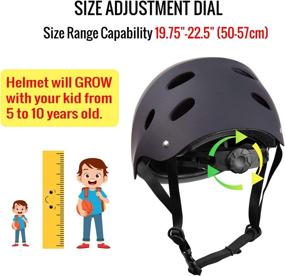 img 2 attached to 🚲 TurboSke Kids Helmet: Adjustable Size for 5-10 Kids Bike, Skate, Scooter - CPSC-Compliant Helmet for Boys and Girls