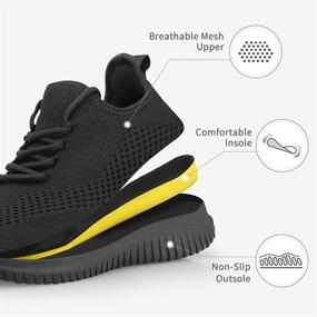 img 1 attached to Breathable Lightweight Walking Sneakers - Sumotia