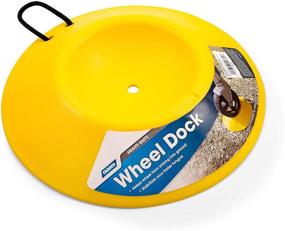 img 2 attached to 🔶 Yellow Camco Heavy Duty Wheel Dock with Rope Handle - Prevents Trailer Wheel Sinking Into Dirt or Mud, Easy to Store and Transport, 44632