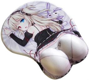 img 2 attached to 😄 BETOMSPS Non Slip Mouse Pad: Wifu Anime Gaming Funny Mouse Pad with Gel Wrist Support – Purple