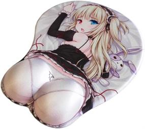 img 3 attached to 😄 BETOMSPS Non Slip Mouse Pad: Wifu Anime Gaming Funny Mouse Pad with Gel Wrist Support – Purple