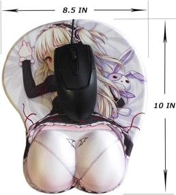 img 1 attached to 😄 BETOMSPS Non Slip Mouse Pad: Wifu Anime Gaming Funny Mouse Pad with Gel Wrist Support – Purple