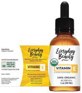 🌿 certified organic vitamin e oil - 100% pure d-alpha tocopherol for face, skin & nails - 1oz, 42,500 iu - reduce wrinkles, anti aging, lighten dark spots logo