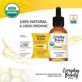 img 3 attached to 🌿 Certified Organic Vitamin E Oil - 100% Pure D-Alpha Tocopherol for Face, Skin & Nails - 1oz, 42,500 IU - Reduce Wrinkles, Anti Aging, Lighten Dark Spots