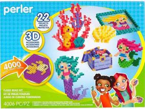 img 4 attached to Perler Beads 3D Ocean and Mermaid Fuse Bead Kit: Dive into Creativity with 4006pcs and 22 Stunning Projects
