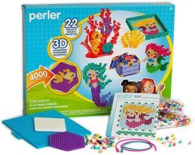 img 1 attached to Perler Beads 3D Ocean and Mermaid Fuse Bead Kit: Dive into Creativity with 4006pcs and 22 Stunning Projects