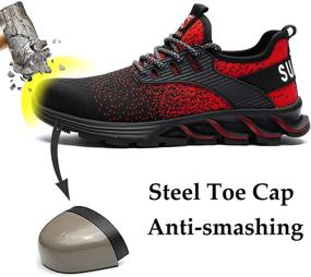 img 3 attached to 👞 Durable & Lightweight SUADEX Men's Work Shoes: Indestructible, Slip Resistant & Safety Construction