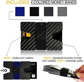 img 2 attached to FIDELO Carbon Fiber Minimalist Wallet Men's Accessories