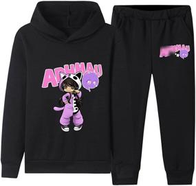 img 2 attached to Sweater Sweatpants Tracksuit Fashion Sweatshirt Boys' Clothing and Active