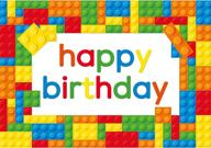 🎉 vibrant color brick birthday backdrop: capture memorable moments with allenjoy 7x5ft building bricks photography background for kid's party supplies and photo booth props logo