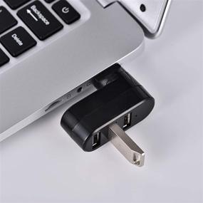 img 1 attached to 💻 USB2.0Hub Dock 3-Port USB Splitter – Высокоскоростной 3-портовый вращающийся хаб (черный)