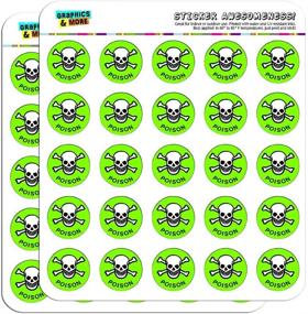 img 2 attached to 💀 Bold Poison Skull and Crossbones Stickers for Planners, Calendars, Scrapbooking, and Crafting - Opaque Ode to Creativity!