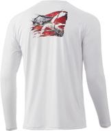 🎣 huk men's kc pursuit long sleeve sun protection fishing shirt logo