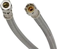 🚰 fluidmaster b8f12 faucet connector, braided stainless steel - 3/8 compression thread x 3/8 copper tubing coupling, 12-inch length логотип