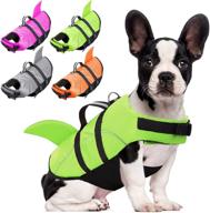 🦈 aofitee dog life jacket | ripstop pet life vest with reflective design | safety lifesaver &amp; life preserver for small medium large dogs | shark fin &amp; rescue handle included logo