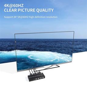 img 1 attached to 🖥️ 2-портовый переключатель KVM DisplayPort 4K DP с USB 2.0, 4K@60Гц, поддержка беспроводной клавиатуры и мыши, совместное использование 1 монитора между 2 ПК - в комплекте 2 USB-кабеля и 1 кабель переключения