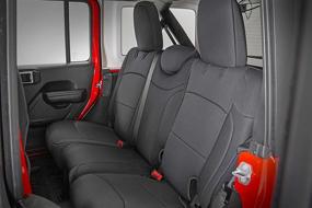img 2 attached to Rough Country Neoprene Seat Covers for 2007-2010 Jeep Wrangler JK 2DR, 1st/2nd Row, Water-Resistant, Model 91005, 2 Door