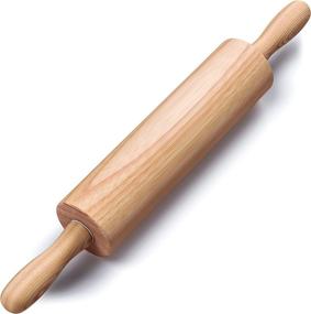 img 4 attached to 🥖 HelferX 17.6 inch Wooden Rolling Pin for Baking - Versatile Long Dough Roller for All Your Baking Needs