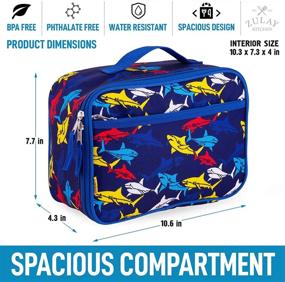img 2 attached to 🦈 Stay Stylishly Cool with Zulay Insulated Lunch Sharks Colors