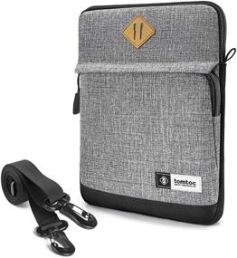 img 4 attached to 👜 12.9-inch New iPad Pro Shoulder Sleeve Bag by tomtoc (5th/4th/3rd Gen) 2021-2018 - Compatible with Magic Keyboard, Smart Keyboard Folio & Logitech Slim Folio Pro Case - Front Pocket for Accessories