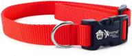 🐾 extreme consumer products durable nylon dog collar - heavy duty adjustable dog collar - 3/4" width for 9" to 28" necks - sturdy buckle clip and snag-free comfort nylon weave design - red logo