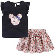 summer holiday outfit for little girls in mud kingdom logo