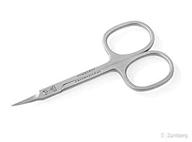 premax optima line stainless steel tower point cuticle scissors - made in italy logo