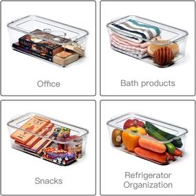 img 1 attached to EZOWare Stackable Refrigerator Containers Organization