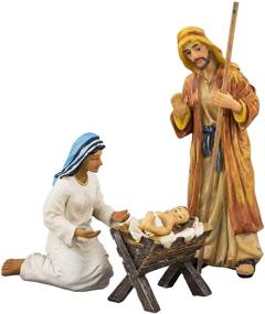 img 3 attached to 🌟 Exquisite Set of 3 Deluxe Holy Family 12 inch Resin Stone Nativity Figurines - Perfect Christmas Decor