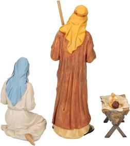 img 1 attached to 🌟 Exquisite Set of 3 Deluxe Holy Family 12 inch Resin Stone Nativity Figurines - Perfect Christmas Decor