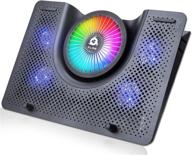 klim nova+ rgb backlit laptop cooling stand | 11-19 inch | gaming desk cooling pad 🔥 | usb powered with metal grid | stable, silent | compatible with mac, ps4 | new 2022 logo
