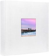 📸 golden state art, 200-pocket photo album for family memories, weddings, anniversaries, and holidays - holds 4x6 pictures with memo space (white, embossed cover, set of 1) logo