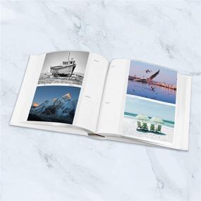 img 3 attached to 📸 Golden State Art, 200-Pocket Photo Album for Family Memories, Weddings, Anniversaries, and Holidays - Holds 4x6 Pictures with Memo Space (White, Embossed Cover, Set of 1)