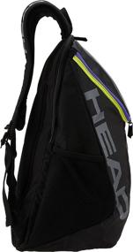 img 2 attached to 🎾 Ultimate Performance: HEAD Tour Team Tennis Backpack 2 Racquet Carrying Bag in Stylish Black/Purple – Padded Shoulder Straps & Shoe Compartment Included