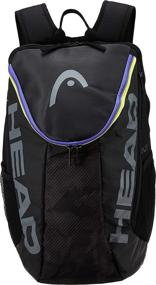 img 4 attached to 🎾 Ultimate Performance: HEAD Tour Team Tennis Backpack 2 Racquet Carrying Bag in Stylish Black/Purple – Padded Shoulder Straps & Shoe Compartment Included