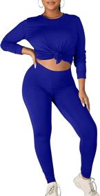 img 2 attached to Kaximil Workout Tracksuit Outfits Legging Sports & Fitness and Team Sports