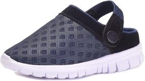 img 4 attached to 👟 Comfortable and Breathable Slipper Sandals: KVbabby Black Blue Boys' Shoes in Clogs & Mules