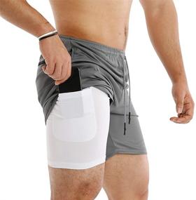 img 3 attached to MECH ENG Shorts Workout Running Training Men's Clothing