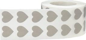 img 1 attached to ❤️ Valentine's Day Crafting Scrapbooking Grey Heart Stickers - 0.50 Inch - Pack of 1,000 Self-Adhesive Stickers