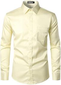 img 1 attached to 👔 ZEROYAA Stylish Men's Casual Business Sleeve Clothing