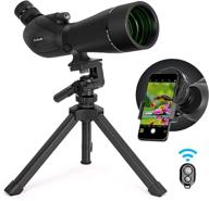 🔭 gosky hd spotting scope 20-60x 80mm with tripod, smartphone adapter - bak 4 prism spotter scope for bird watching, target shooting, hunting, wildlife scenery logo