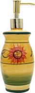 🌻 sunflower yellow ack soap dispenser & lotion jar combo for brightening your bathroom or kitchen логотип