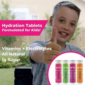 img 2 attached to 🥤 Jele Hydration Tablets for Kids - Mixed Flavors 4 Pack (40 Tablets Total) - All-Natural Sports Drink with Vitamins & Electrolytes - Low Sugar - Vegan, Gluten-Free & Non-GMO