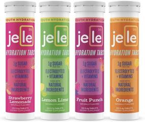 img 4 attached to 🥤 Jele Hydration Tablets for Kids - Mixed Flavors 4 Pack (40 Tablets Total) - All-Natural Sports Drink with Vitamins & Electrolytes - Low Sugar - Vegan, Gluten-Free & Non-GMO